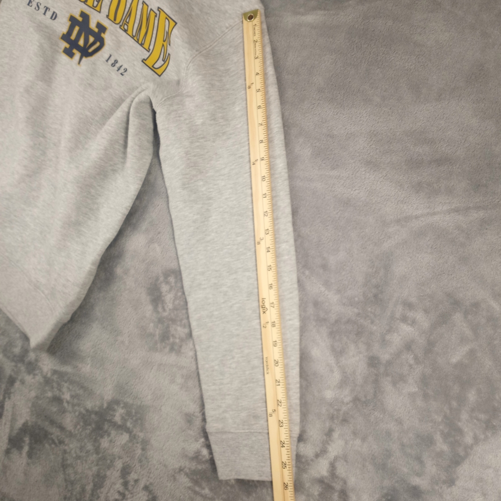 Notre Dame University Gray Crewneck Womens Sweatshirt Size XL - Picture 10 of 11